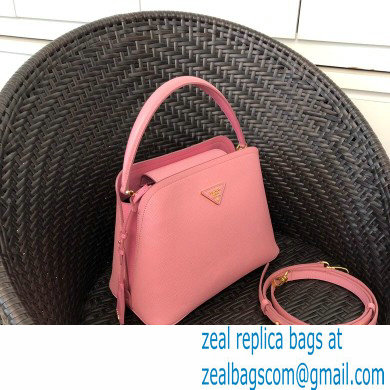 Prada Medium Saffiano Leather Matinee Bag 1BA282 Pink 2020