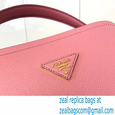 Prada Medium Saffiano Leather Matinee Bag 1BA282 Pink 2020