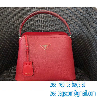 Prada Medium Saffiano Leather Matinee Bag 1BA282 Red 2020
