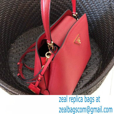 Prada Medium Saffiano Leather Matinee Bag 1BA282 Red 2020 - Click Image to Close