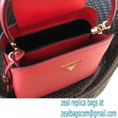 Prada Medium Saffiano Leather Matinee Bag 1BA282 Red 2020