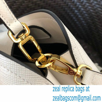 Prada Medium Saffiano Leather Matinee Bag 1BA282 White 2020 - Click Image to Close