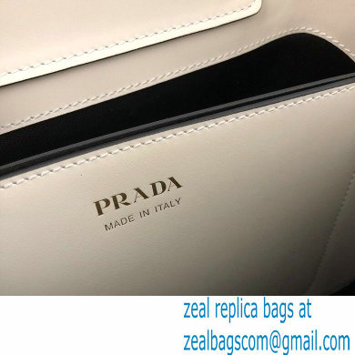 Prada Medium Saffiano Leather Matinee Bag 1BA282 White 2020 - Click Image to Close
