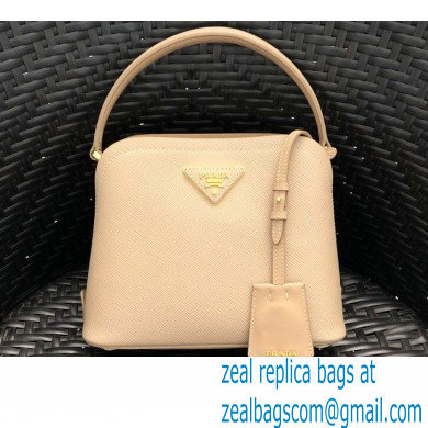 Prada Micro Saffiano Leather Matinee Bag 1BA286 Beige 2020