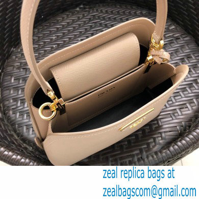 Prada Micro Saffiano Leather Matinee Bag 1BA286 Beige 2020 - Click Image to Close