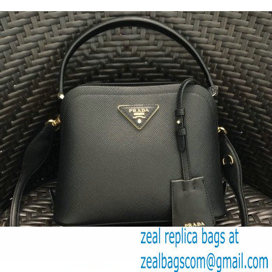 Prada Micro Saffiano Leather Matinee Bag 1BA286 Black 2020