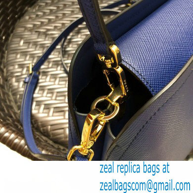 Prada Micro Saffiano Leather Matinee Bag 1BA286 Blue 2020