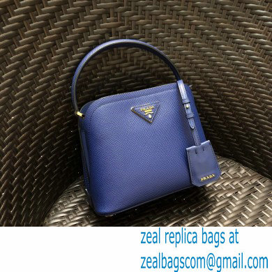 Prada Micro Saffiano Leather Matinee Bag 1BA286 Blue 2020