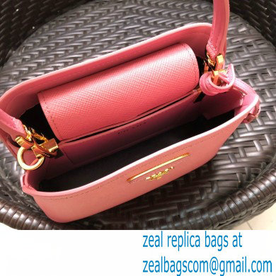 Prada Micro Saffiano Leather Matinee Bag 1BA286 Pink 2020