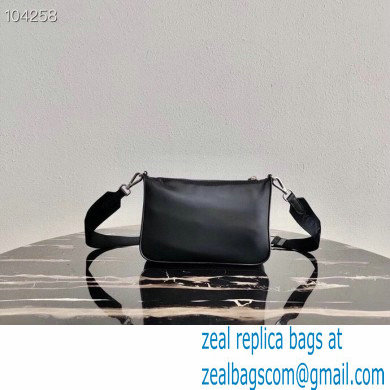 Prada Nylon Shoulder Bag with Detachable Pouch 1BH168 Black 2020 - Click Image to Close