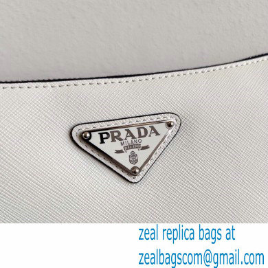 Prada Saffiano Leather Cross-Body Bag 2VH113 White with Strap 2020 - Click Image to Close