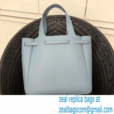 Prada Soft Leather Tote Bag with Drawstring Closure 1BG339 Baby Blue 2020 - Click Image to Close