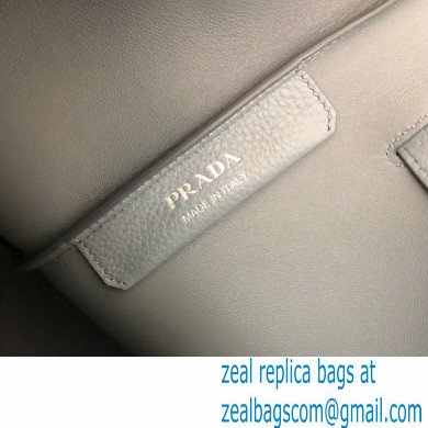 Prada Soft Leather Tote Bag with Drawstring Closure 1BG339 Baby Blue 2020