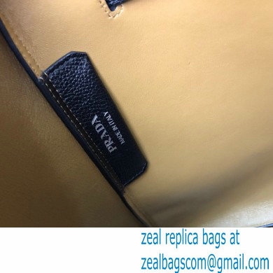Prada Soft Leather Tote Bag with Drawstring Closure 1BG339 Black 2020 - Click Image to Close