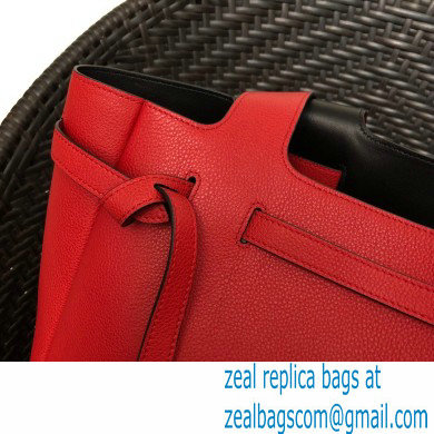 Prada Soft Leather Tote Bag with Drawstring Closure 1BG339 Red 2020