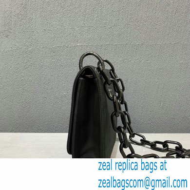 Prada Vintage Chain Shoulder Bag 6671 Fabric Black 2020