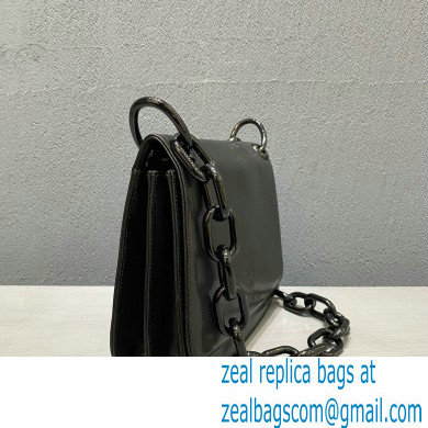 Prada Vintage Chain Shoulder Bag 6671 Leather Black 2020