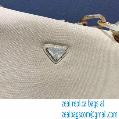 Prada Vintage Chain Shoulder Bag 6690 Fabric Beige 2020
