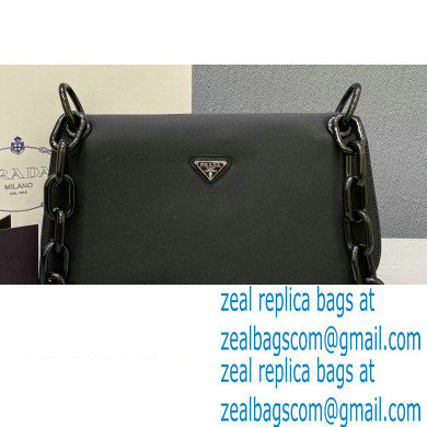 Prada Vintage Chain Shoulder Bag 6690 Fabric Black 2020