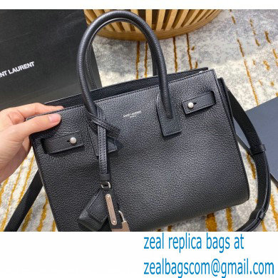 Saint Laurent Classic Baby Sac De Jour Bag in Grained Leather 477477 Black - Click Image to Close