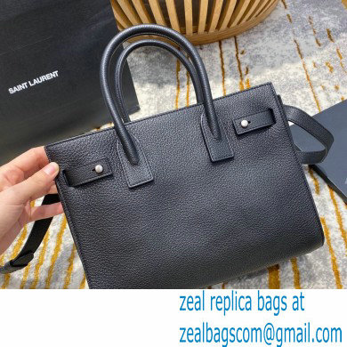 Saint Laurent Classic Baby Sac De Jour Bag in Grained Leather 477477 Black - Click Image to Close