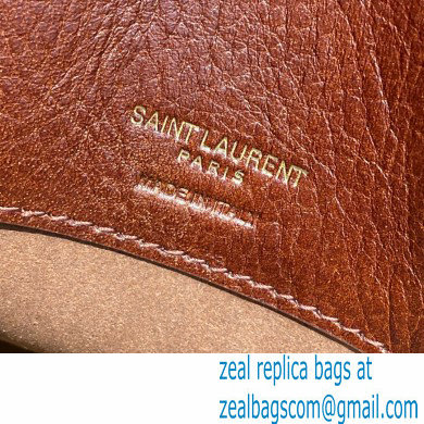 Saint Laurent Classic Baby Sac De Jour Bag in Grained Leather 477477 Dark Brown