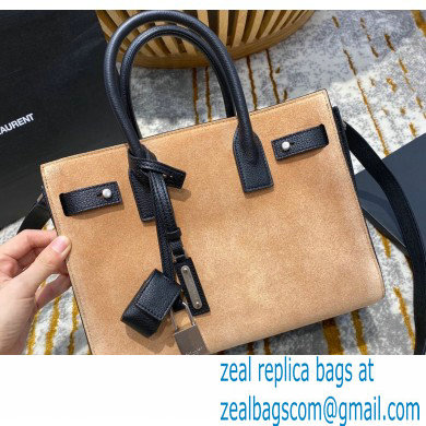 Saint Laurent Classic Baby Sac De Jour Bag in Suede Beige Leather 477477 - Click Image to Close