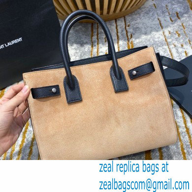 Saint Laurent Classic Baby Sac De Jour Bag in Suede Beige Leather 477477 - Click Image to Close