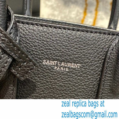 Saint Laurent Classic Nano Sac De Jour Bag in Grained Leather 466283 Black