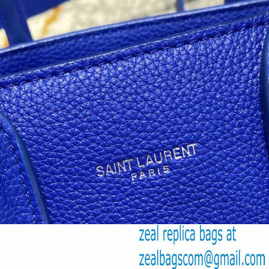 Saint Laurent Classic Nano Sac De Jour Bag in Grained Leather 466283 Blue
