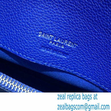 Saint Laurent Classic Nano Sac De Jour Bag in Grained Leather 466283 Blue - Click Image to Close