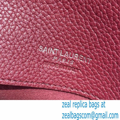 Saint Laurent Classic Nano Sac De Jour Bag in Grained Leather 466283 Burgundy - Click Image to Close