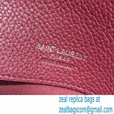 Saint Laurent Classic Nano Sac De Jour Bag in Grained Leather 466283 Burgundy