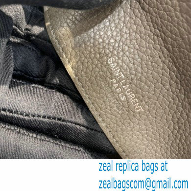 Saint Laurent Classic Nano Sac De Jour Bag in Grained Leather 466283 Gray - Click Image to Close