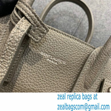 Saint Laurent Classic Nano Sac De Jour Bag in Grained Leather 466283 Gray