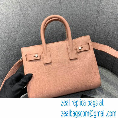 Saint Laurent Classic Nano Sac De Jour Bag in Grained Leather 466283 Pink