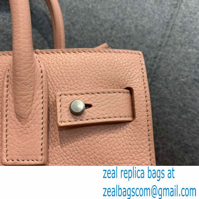 Saint Laurent Classic Nano Sac De Jour Bag in Grained Leather 466283 Pink