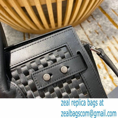 Saint Laurent Classic Small Sac De Jour Bag in Woven Leather 506132 Black - Click Image to Close