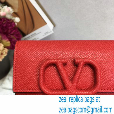 Valentino Compact VSLING Calfskin Wallet Red 2020 - Click Image to Close