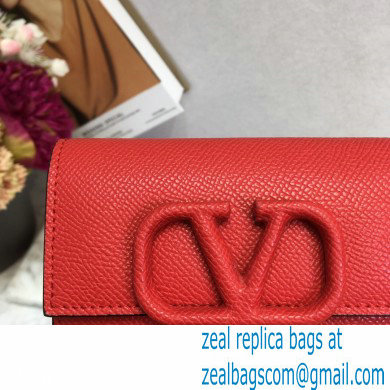 Valentino Compact VSLING Calfskin Wallet Red 2020