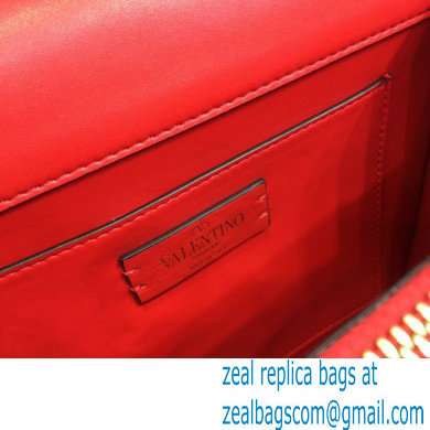 Valentino Large VSLING Shoulder Bag Croco Pattern Red 2020