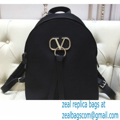 Valentino VRing Nylon Backpack Bag Black 2020