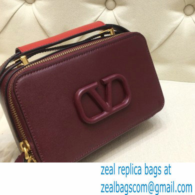 Valentino VSLING Calfskin Camera Bag Burgundy 2020