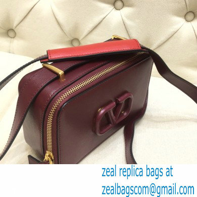 Valentino VSLING Calfskin Camera Bag Burgundy 2020