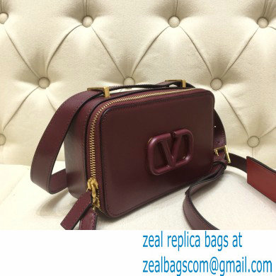 Valentino VSLING Calfskin Camera Bag Burgundy 2020