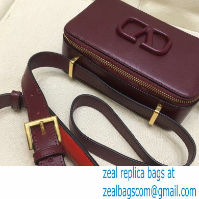 Valentino VSLING Calfskin Camera Bag Burgundy 2020