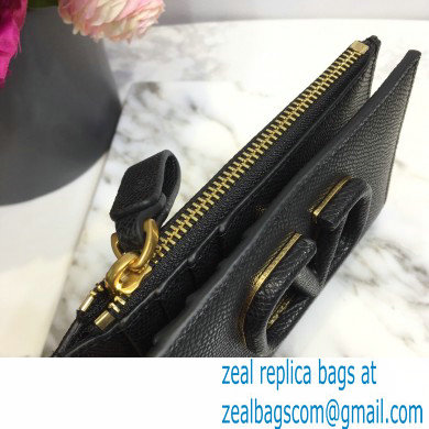 Valentino VSLING Calfskin Cardholder Black with Zipper 2020