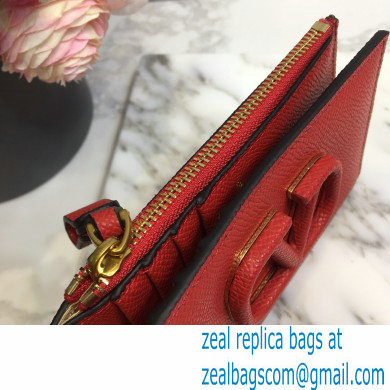 Valentino VSLING Calfskin Cardholder Red with Zipper 2020