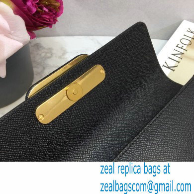 Valentino VSLING Calfskin Small Pouch Clutch Bag Black 2020