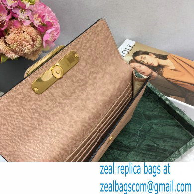 Valentino VSLING Calfskin Small Pouch Clutch Bag Nude 2020